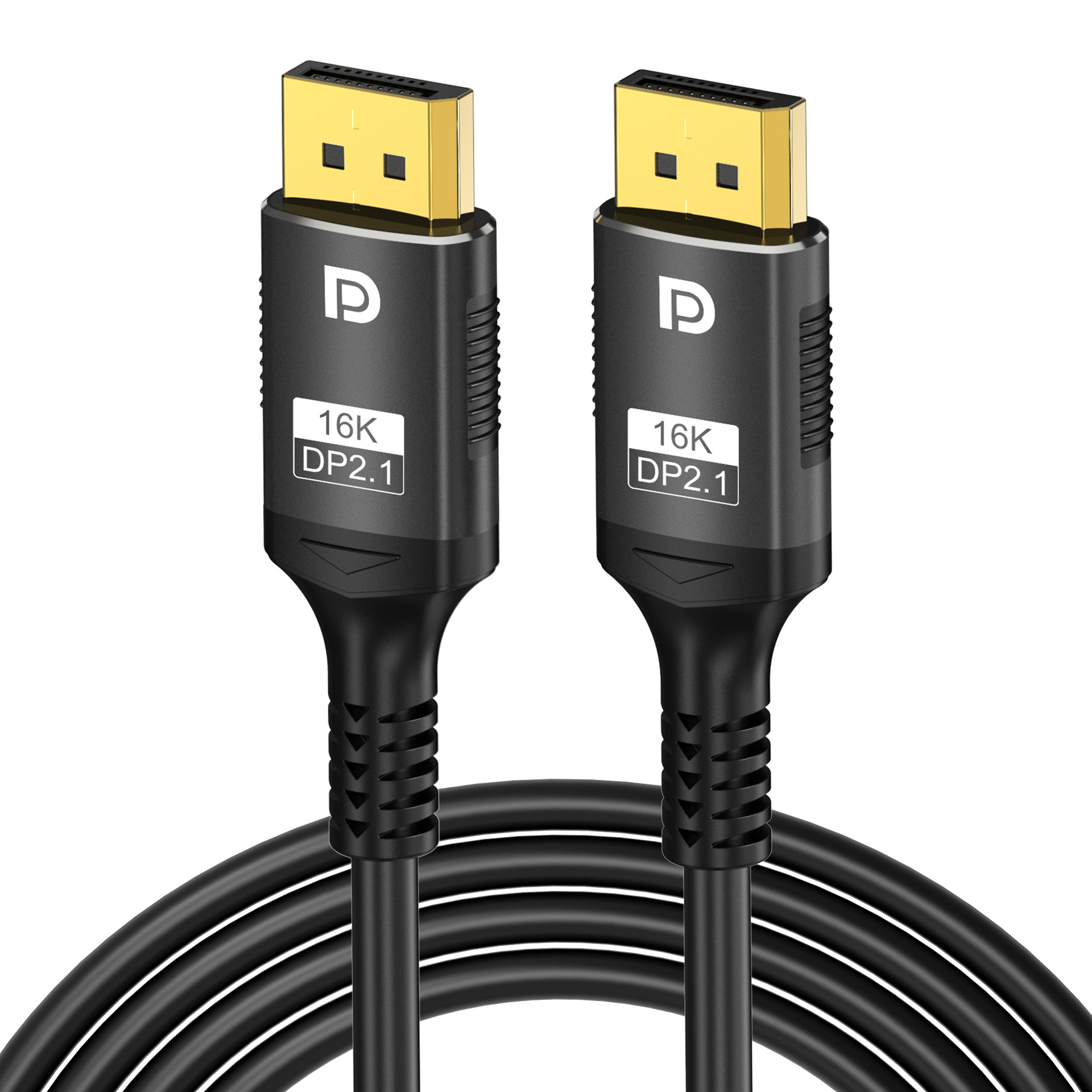 Кабель DisplayPort - DisplayPort v2.1 16K30Hz / 8K60Hz / 4K240Hz, 80Gps,  12bit, папа-папа, 3 метра, черный